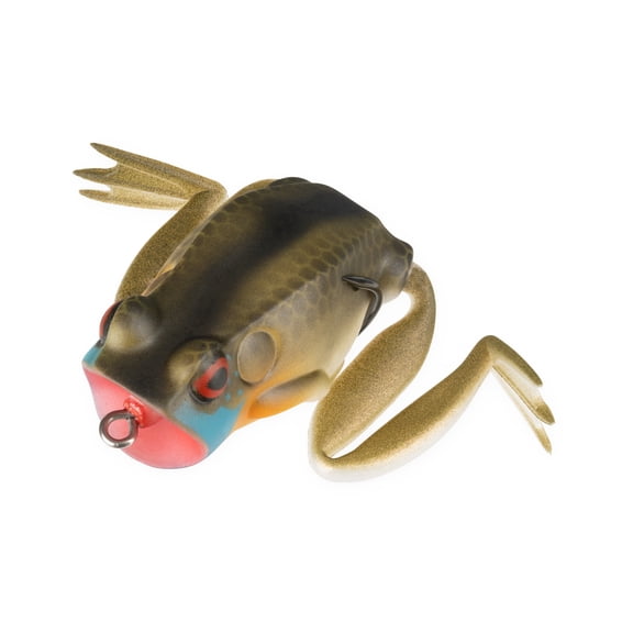 Lunkerhunt Popping Frog Hollow Body Topwater Fishing Lure, 2 1/4 in, 1/2 oz, Blue Gill