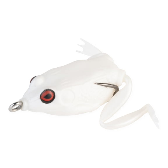 Lunkerhunt Pocket Frog Hollow Body Topwater Fishing Lure, 1.75 in, 1/4oz, Pearl