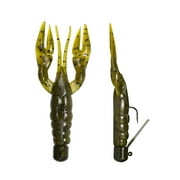 Lunkerhunt Pre-Rigged Finesse Craw - Green Pumpkin - 3in,1/4oz,Soft Baits,Fishing Lures