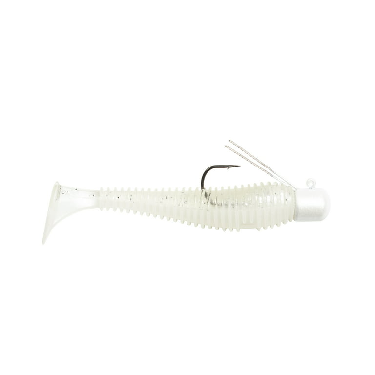 Lunkerhunt Pre-Rigged Finesse Swimbait - White Ice - 3in,1/4oz,Soft  Baits,Fishing Lures