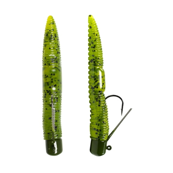 Lunkerhunt Pre-Rigged Finesse Worm - Watermelon Seed - 3in,1/4oz,Soft Baits,Fishing Lures