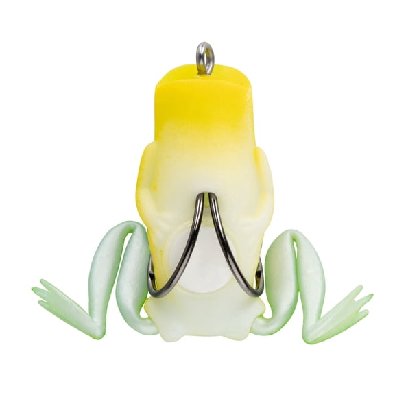 Lunkerhunt Popping Frog Hollow Body Topwater Fishing Lure, 1.75 in, 1/4 oz, Leopard