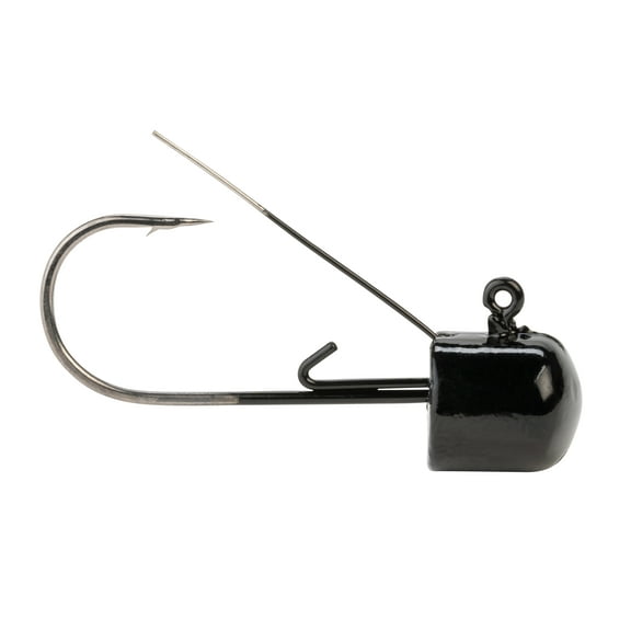 Lunkerhunt Weedless 1/4 Oz. Mushroom Head Jig 4 Pack Fishing Hook (Black)