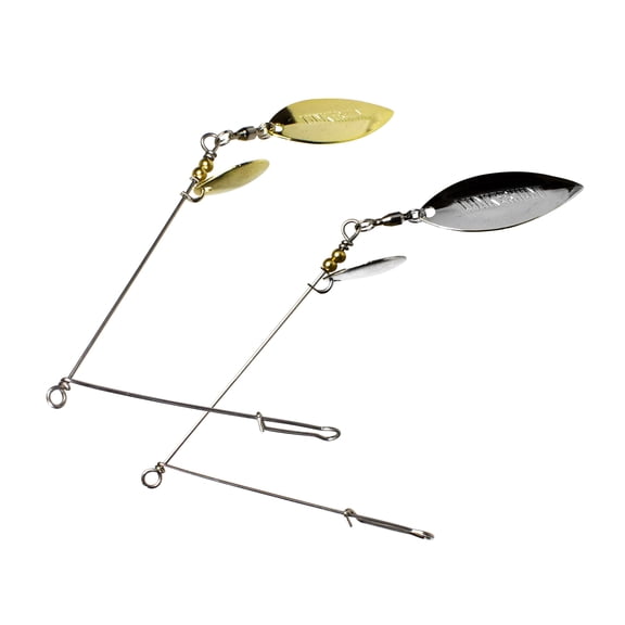 Lunkerhunt Willow Leaf Blade Wire Arm Pkg - Gold and Silver,4.75in,Fishing Rigs,Fishing Lures