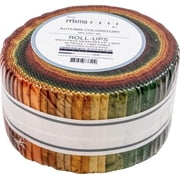 Lunn Studios Artisan Batiks Prisma Dyes Autumn Roll Up 40 2.5-inch Strips RU-1257-40