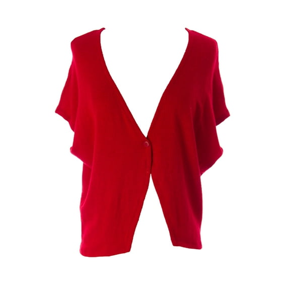 Lunn Women's Basil Short Sleeve Knit Waistcoat 0 (XS) Cerise