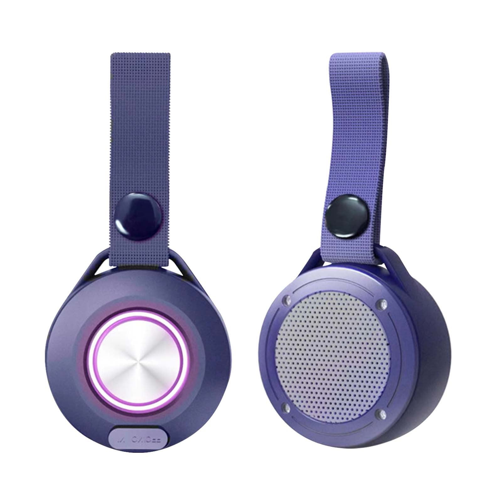 Lunon LED Light Mini Speaker Portable Outdoor Shower Round Small Music