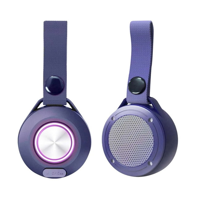 Lunon LED Light Mini Speaker Portable Outdoor Shower Round Small Music