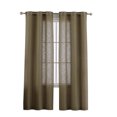 thumbnail image 1 of Lunsy 2 Panels Natural Linen Blend Textured Grommet Window Curtains Semi-Sheer Window Drapes,Brown,37"x84"x2, 1 of 8