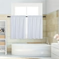 thumbnail image 1 of Lunsy Waffle Weave Waterproof Short Window Curtains Rod Pocket Valance,white,30"x30"x2, 1 of 6
