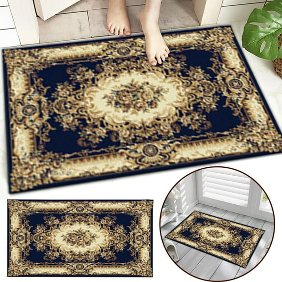 Luntext Clearance under 5 dollar items Washable Area Rug Machine Washable Crystal Velvet Floor Mats Non Slip Comfortable Standing Mat Erg Carpet