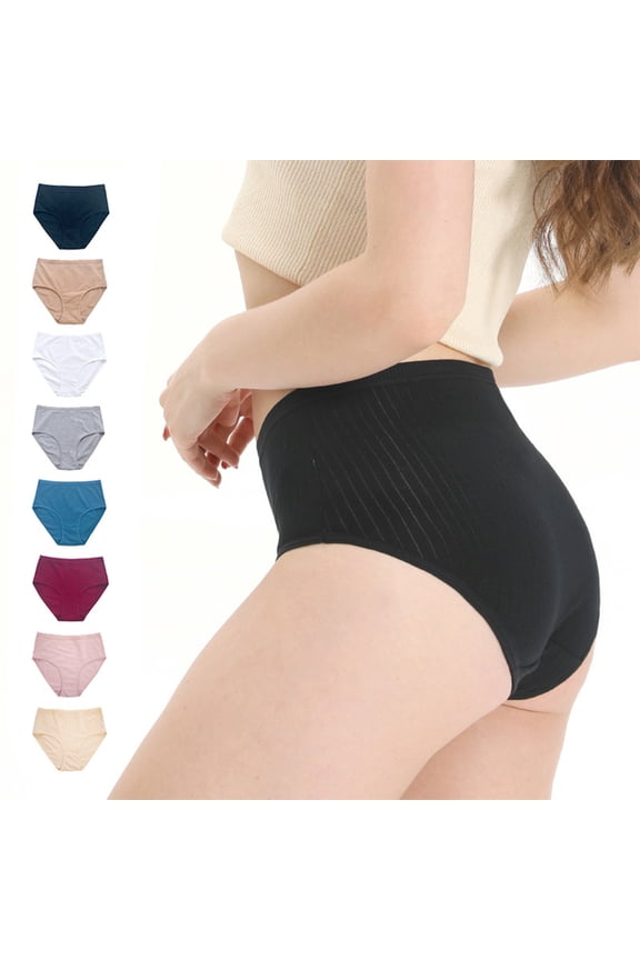 Lunuaoe Women's High Waist Shaping Panties, Plus Size Tummy Control Underwear, Butt Lifting Briefs
