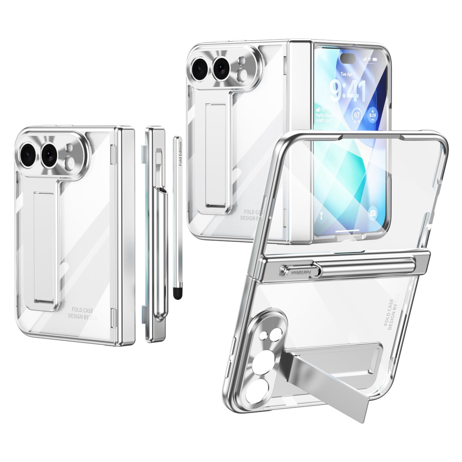 Lunvic for Apple iPhone Duo Luxury Folding Phone Case, Electroplate ...