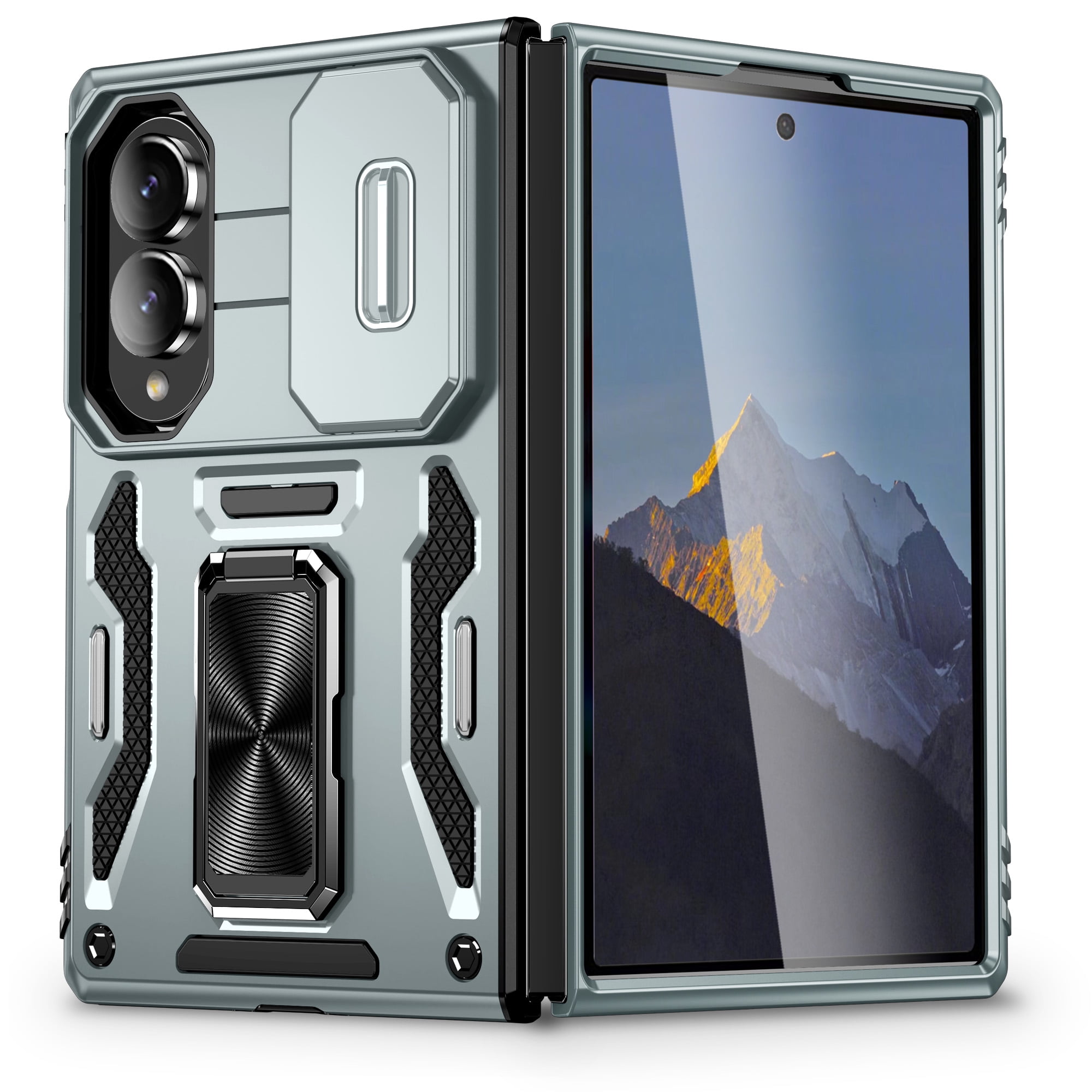 Lunvic Case for Samsung Galaxy Z Fold 8, Slide Camera Lens Cover, 360 ...