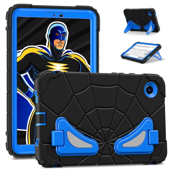 Lunvic Case for Samsung Galaxy Tab A9, Spider Web Dual Kickstand Kids ...