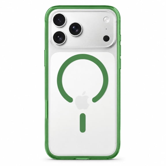 Lunvic Case for iPhone 18 Pro Max, Compatible with MagSafe, Frosted Matte PC Back TPU Bumper Shock-Absorbing Protective Phone Cover with Alloy Buttons, Green