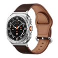 thumbnail image 1 of Lunvic Genuine Leather Watch Band for Galaxy Watch 9, Adjustable Replacement Strap with Stainless Steel Buckle and Quick Release Connectors, Darkbrown, 1 of 4