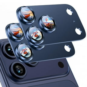Lunvic Sapphire Glass Camera Lens Protector for iPhone 17 Pro Max 1 Pack Metal Outer Frame AR Anti-Reflection HD Tempered Lens Film, Blue