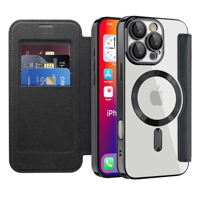 Iphone Camera Filming Lunvic Wallet Case for iPhone 16 Pro Max, RFID Blocking Folio Phone ...