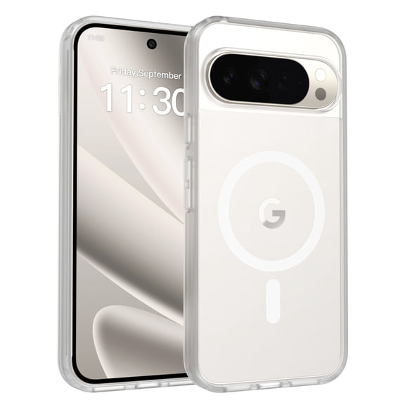 Lunvic for Google Pixel 11 Pro XL Magnetic Case, Translucent Matte Anti-Fingerprint Hard PC Back TPU Bumper Shockproof Cover, Clean