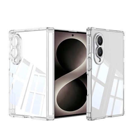 Lunvic for Samsung Galaxy Z Fold8 Case, Heavy Duty Shockproof Clear Cover with Full Hinge Protection, Reinforced Corners, Clear