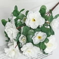thumbnail image 1 of Lunxisen 1 Pcs Artificial Azalea Flowers for Outdoors Faux Azalea Bushes Silk Flowers Greenery Artificial Azaleas Bouquet for Patio Lawn Garden Decoration, 1 of 9