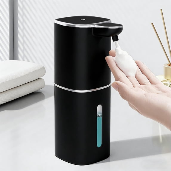 Lunxisen 1 Pcs Automatic Soap Dispenser Touchless Rechargeable Adjustable Foam for Bathroom Kitchen Sink Sensor Activated Sanitizer(360ml)