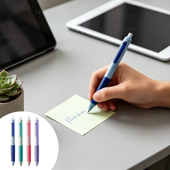 Lunxisen 1 Pcs Black Heat Friction Erasable Gel Pens Built In Top Eraser 0.5mm Fine Point Crystal Blue Ink For Journal Drafting Erasable Ink Pen(5ml)