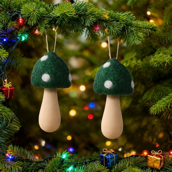 Lunxisen 1 Pcs Christmas Dwarf Man Mushroom Decorations Xmas Hanging Ornament Christmas Tree Ornament Decorations for Wedding Holiday.