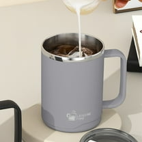 Lunxisen 1 Pcs Coffee Thermo Stainless Steel Vacuum Insulated Water Bottle, Insulated Bottle with Cup for Hot Cold Drink Travel Mug(500ml)