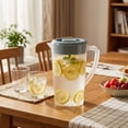 thumbnail image 1 of Lunxisen 1 Pcs Cold Drink Jug Transparent Beverage Dispenser Home Use Large Capacity Cold Brew Pot Iced Tea Coffee Pitcher Kitchen Drinkware(3000ml), 1 of 9