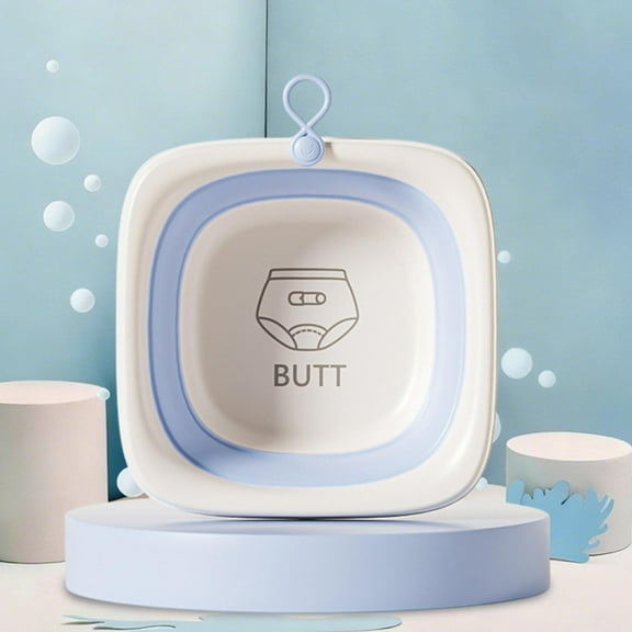 Lunxisen 1 Pcs Collapsible Wash Basin Set, Baby Kids Foldable Small Wash Basin, Portable Plastic Basins for Bottles, Travel, Camping, Laundry