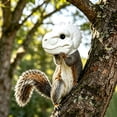 thumbnail image 1 of Lunxisen 1 Pcs Dinosaur Head Feeder Hanging Wildlife Feeding T Shaped Chipmunk Nut Feeder Backyard Garden Outdoor Decorative Funny Squirrel House(17*10*12cm), 1 of 9