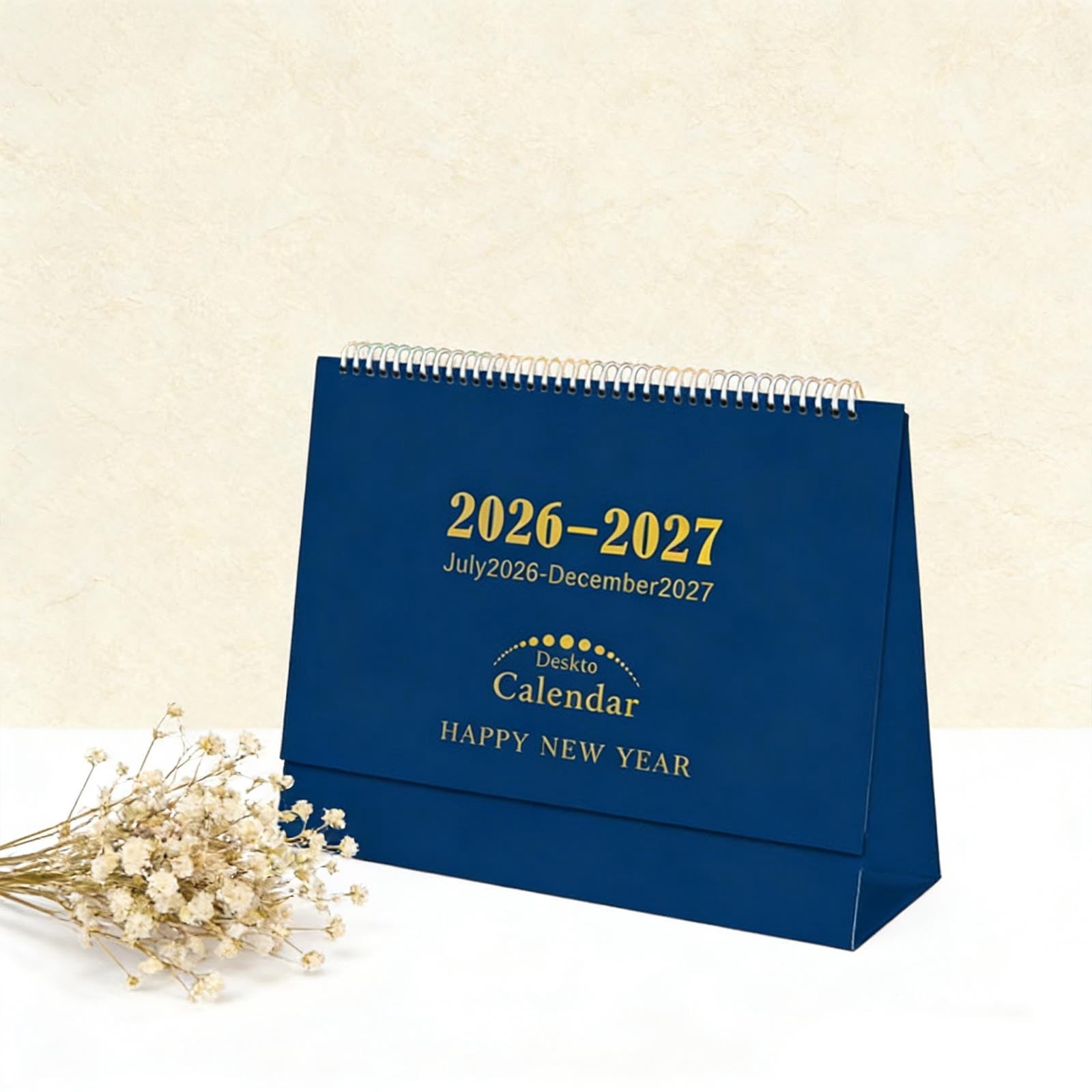 Lunxisen 1 Pcs English Desk Calendar From July 2026 To December 2027 Desktop Desk Calendar