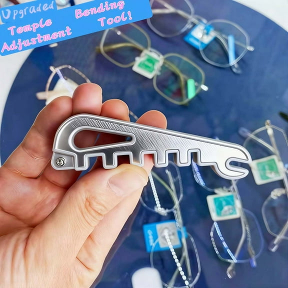 Lunxisen 1 Pcs Eyeglass Frame Adjustment Tool, Eyeglass Adjustment Tools, Upgraded Eyeglass Pliers, Glasses Frame Nose Pad Adjustment Multi-Tool,Simple Eyeglass Repair