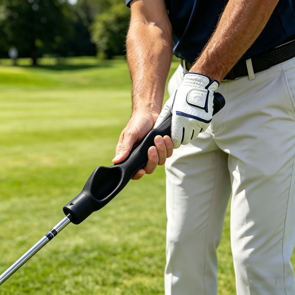 Lunxisen 1 Pcs Golf Training Grip Corrector Beginner Golf Club Hand Aid Non Golf Grip For Indoor Outdoor Practice Improve Swing