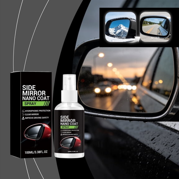Lunxisen 1 Pcs Hydrophobic Rain Repellent Spray For Car Side Mirror Glass Windshield Water Repellent Coating Auto Accessories(100ml)