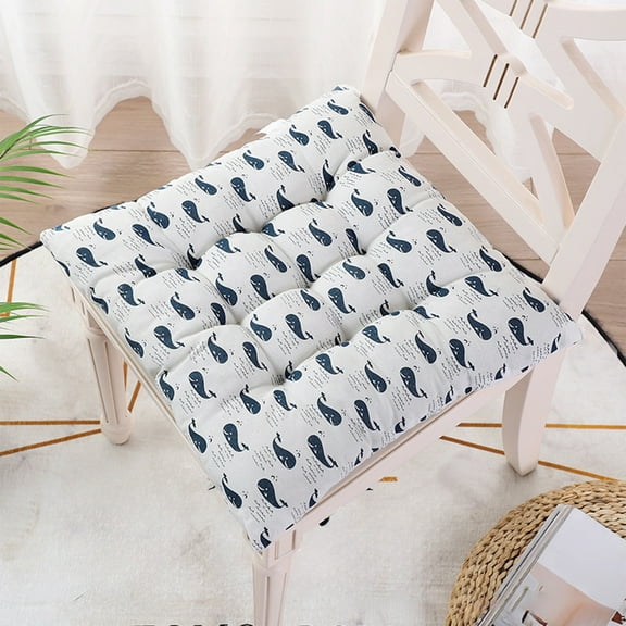 Lunxisen 1 Pcs Indoor Dining Chair Cushions Kitchen Chair Pads with Ties Tufted Seat Cushion with Anti-Slip Backing Cream