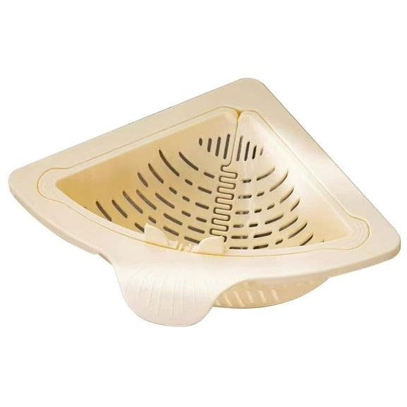 Lunxisen 1 Pcs Kitchen Triangular Sink Filter, Kitchen Sink Drain Basket Drain Rack, Kitchen Drain Easy Draining Corner Sink Strainer Basket for Kitchen