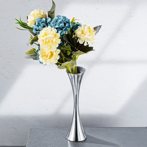 Lunxisen 1 Pcs Metal Planter Vase Modern Home Decor Flower Arrangement Container for Tabletop Display Office Desk Minimalist