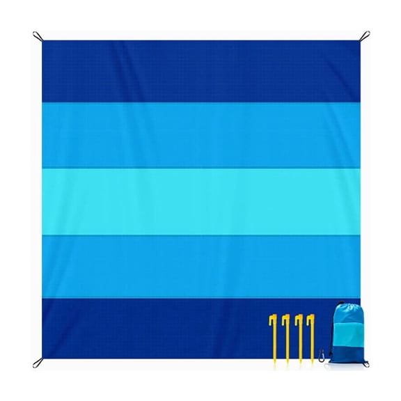Lunxisen 1 Pcs Outdoor Beach Mat Foldable Proof Picnic Mat Portable Storage Lightweight Travel Sandproof