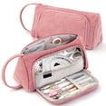 thumbnail image 1 of Lunxisen 1 Pcs Pencil Case Organizer Large Capacity Multi Compartment Zipper Pouch For Office Supplies Stationery Storage, 1 of 9