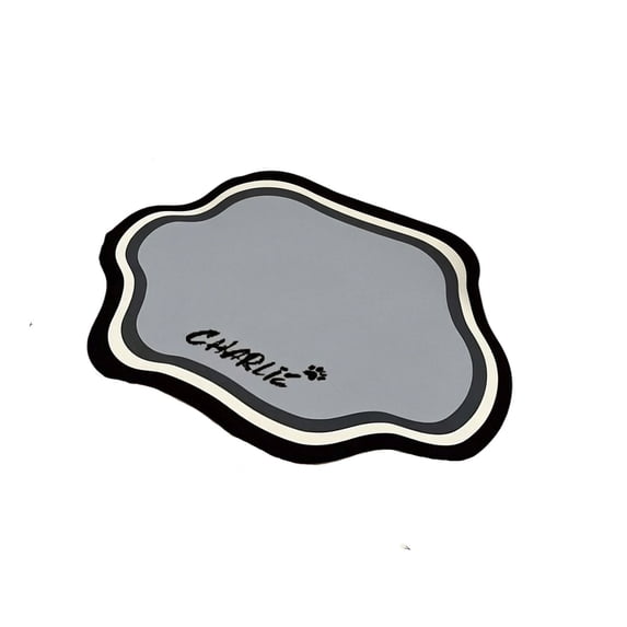 Lunxisen 1 Pcs Pet Feeding Mat for Floors Waterproof Dog Mat for Food and Water Absorbent Quick Dry Non Slip mat for Cat Bowls