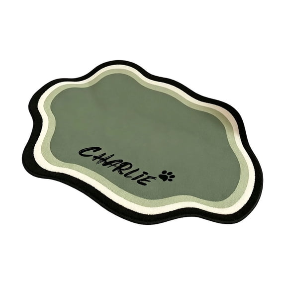 Lunxisen 1 Pcs Pet Feeding Mat for Floors Waterproof Dog Mat for Food and Water Absorbent Quick Dry Non Slip mat for Cat Bowls