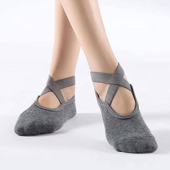 Lunxisen 1 Pcs Pilates Socks Non Slip Grip for Yoga Barre Workout Fitness Studio Essential Toe Separator