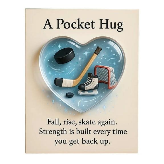 Lunxisen 1 Pcs Pocket Hug, Basketball Pocket Hug with Gift Card, Golf Pocket Hug, Heart-Shaped Pocket Hug Collection Encouragement Gifts, Gifts for Sports Enthusiasts Friends