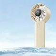 thumbnail image 1 of Lunxisen 1 Pcs Portable Handheld Fan Rechargeable USB Personal Cooling Fan with LED Display for Travel Office Outdoor Use, 1 of 9