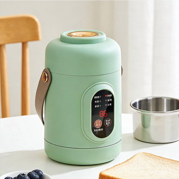 Lunxisen 1 Pcs Smart Mini Electric Stew Pot Slow Cooker for Soups Porridge Small Personal Size Portable Countertop