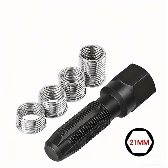 Lunxisen 1 Pcs Thread Repair Kit Automotive Engine Block Cylinder Head Fix Damaged Spark Plug Hole