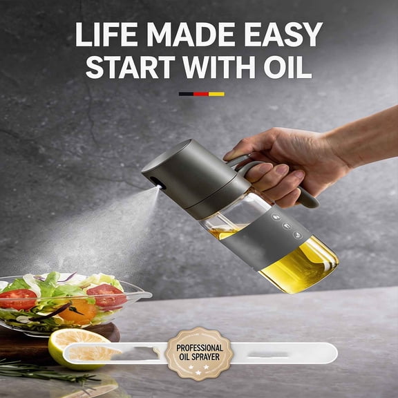Lunxisen 1 Pcs Versatile Oil Spray Bottle Fine Mist Atomizer for Cooking Salad Baking Kitchen Oil Dispenser